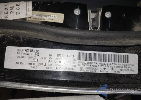 2016 Jeep Compass Sport z USA, uszkodzony, nr VIN 1C4NJDBB8GD521415